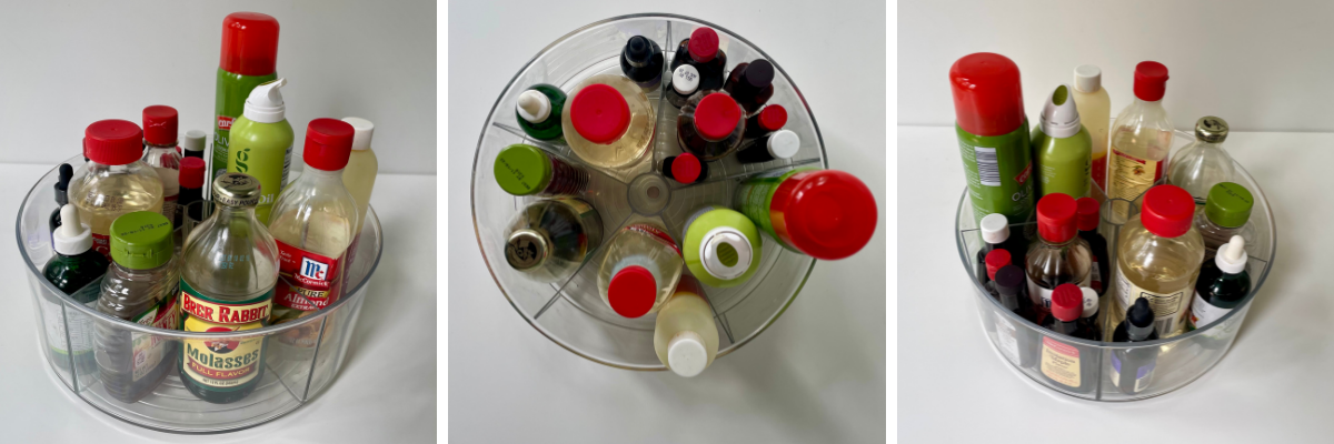Kitchen Oils and Flavorings Lazy Susan Organizer